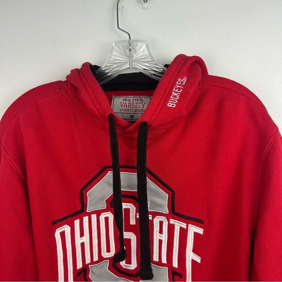 Ohio State University Buckeyes Varsity Authentic Apparel Hoodie Embroidered Sz M - Picture 2 of 14